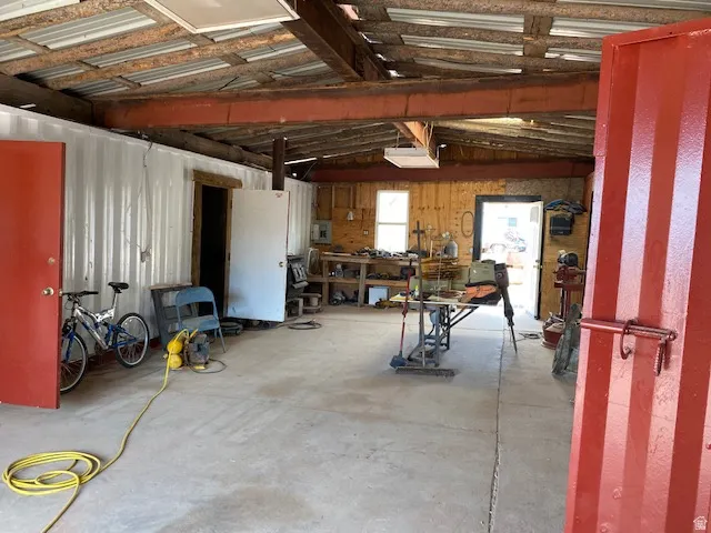 Garage with electric panel