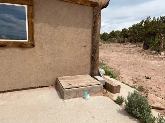 Exterior view of stucco siding