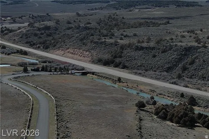 Aerial view of sparsely populated area