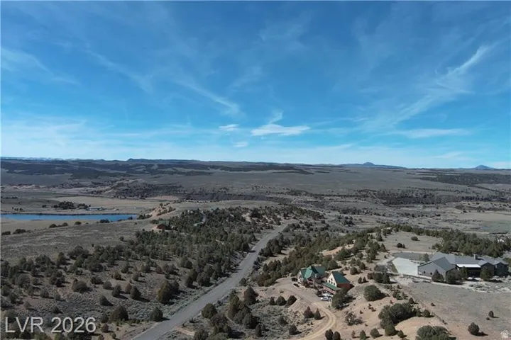Bird's eye view of a mountain backdrop