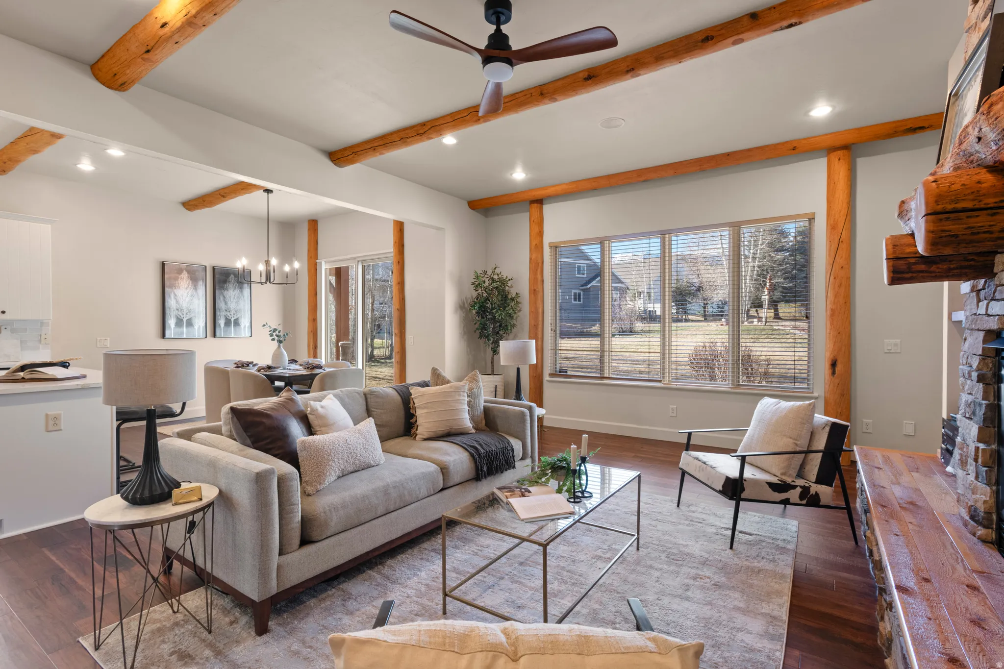 Mountain views from living and dining room
