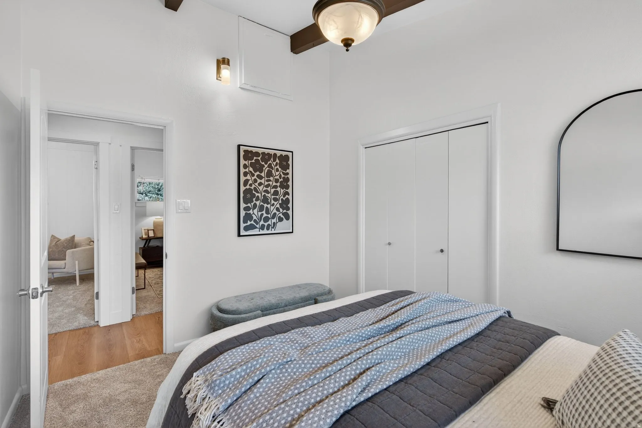 Light-filled and neutral, this flexible Bedroom #4 space is ready for your personal touch—ideal as a comfortable guest room, dedicated home office, or bright nursery.
