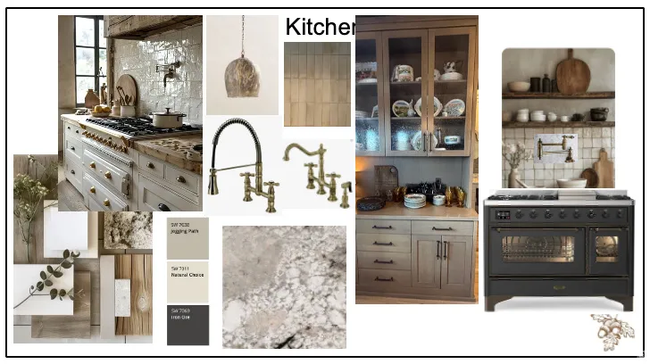 Inspiration Design Board for kitchen featuring an Italian Range