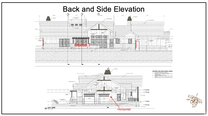 Back and side elevations