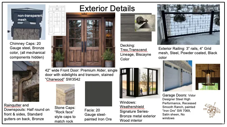 Inspiration Design Board for more exterior finishes