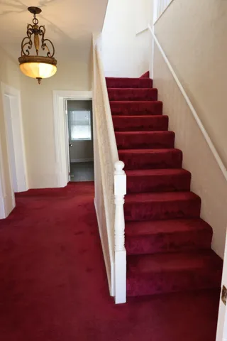 Stairs with carpet floors