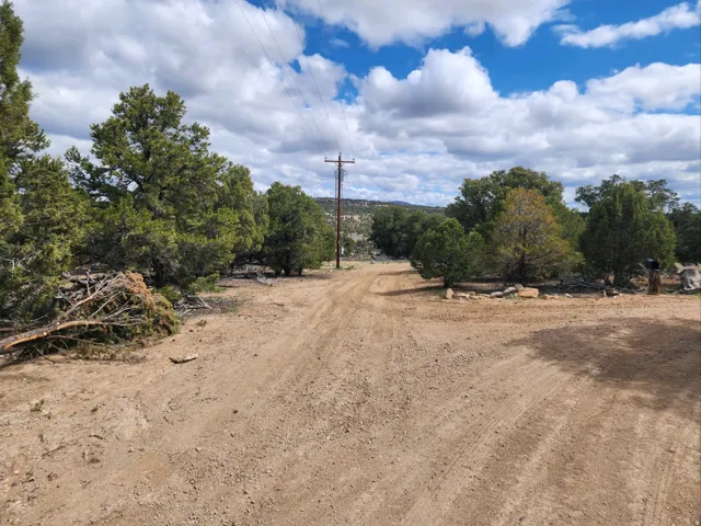 View of dirt / gravel road featuring a view of rural / pastoral area
