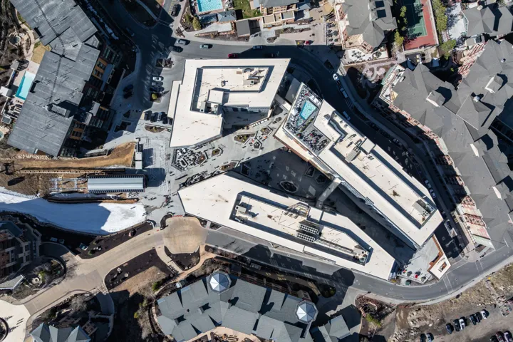 Aerial view of property's location
