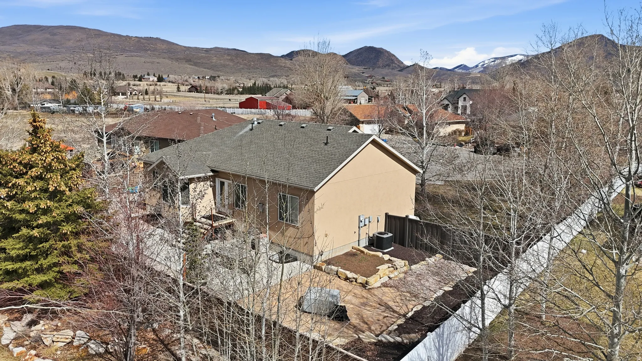 Rear exterior from SW corner