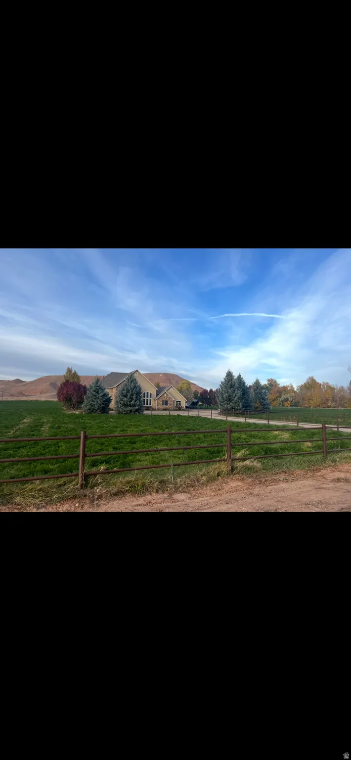 View of yard featuring a view of rural / pastoral area