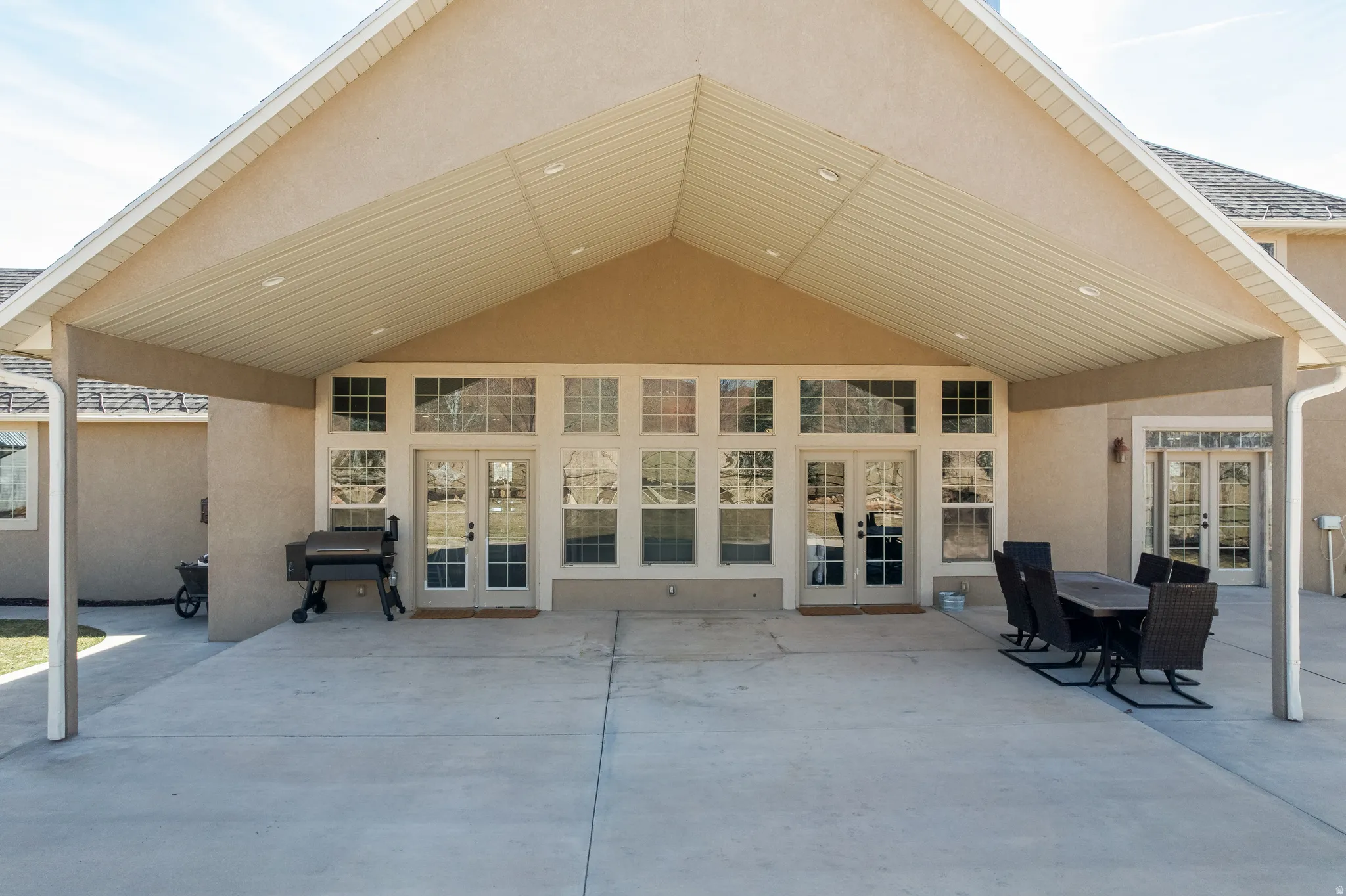 View of patio / terrace with french doors and area for grilling