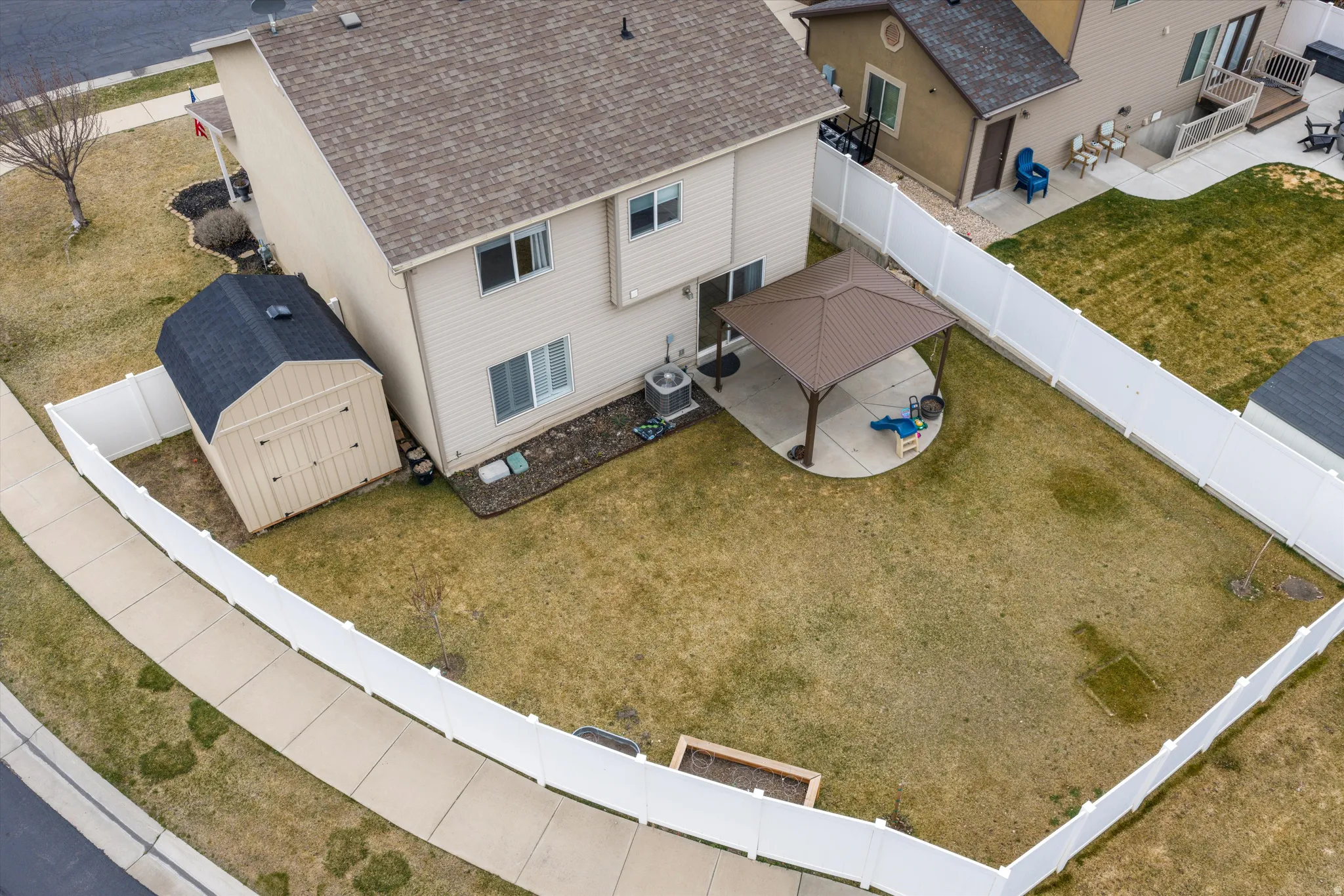 View from above of property