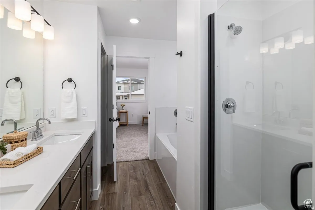 separate tub and shower