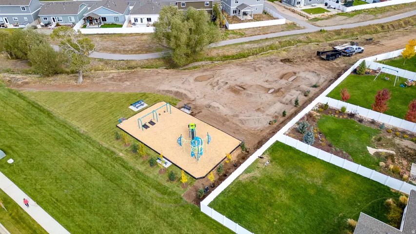 Aerial view of residential area