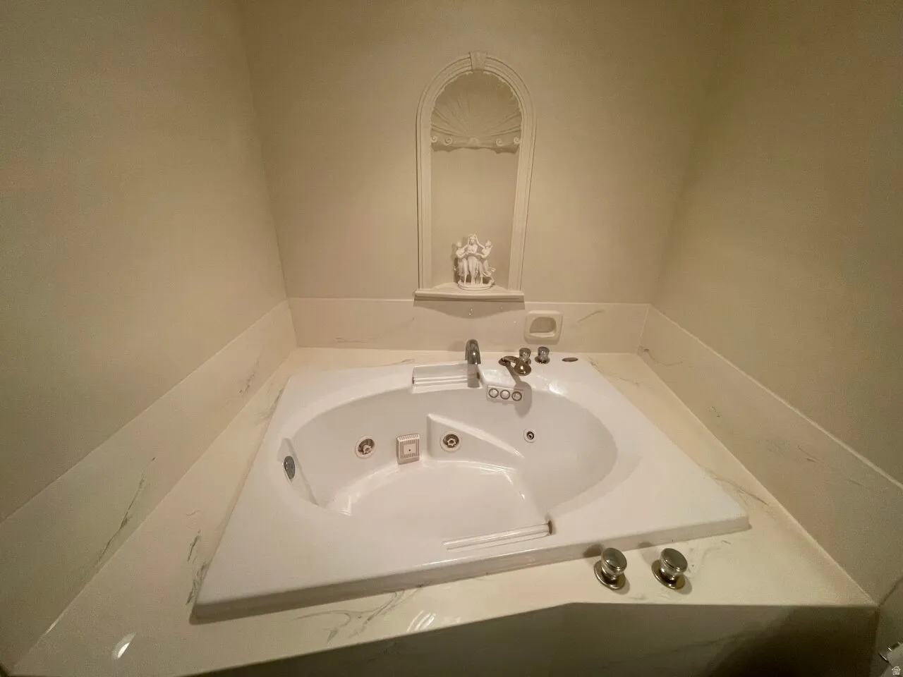 Full bathroom with a jetted tub