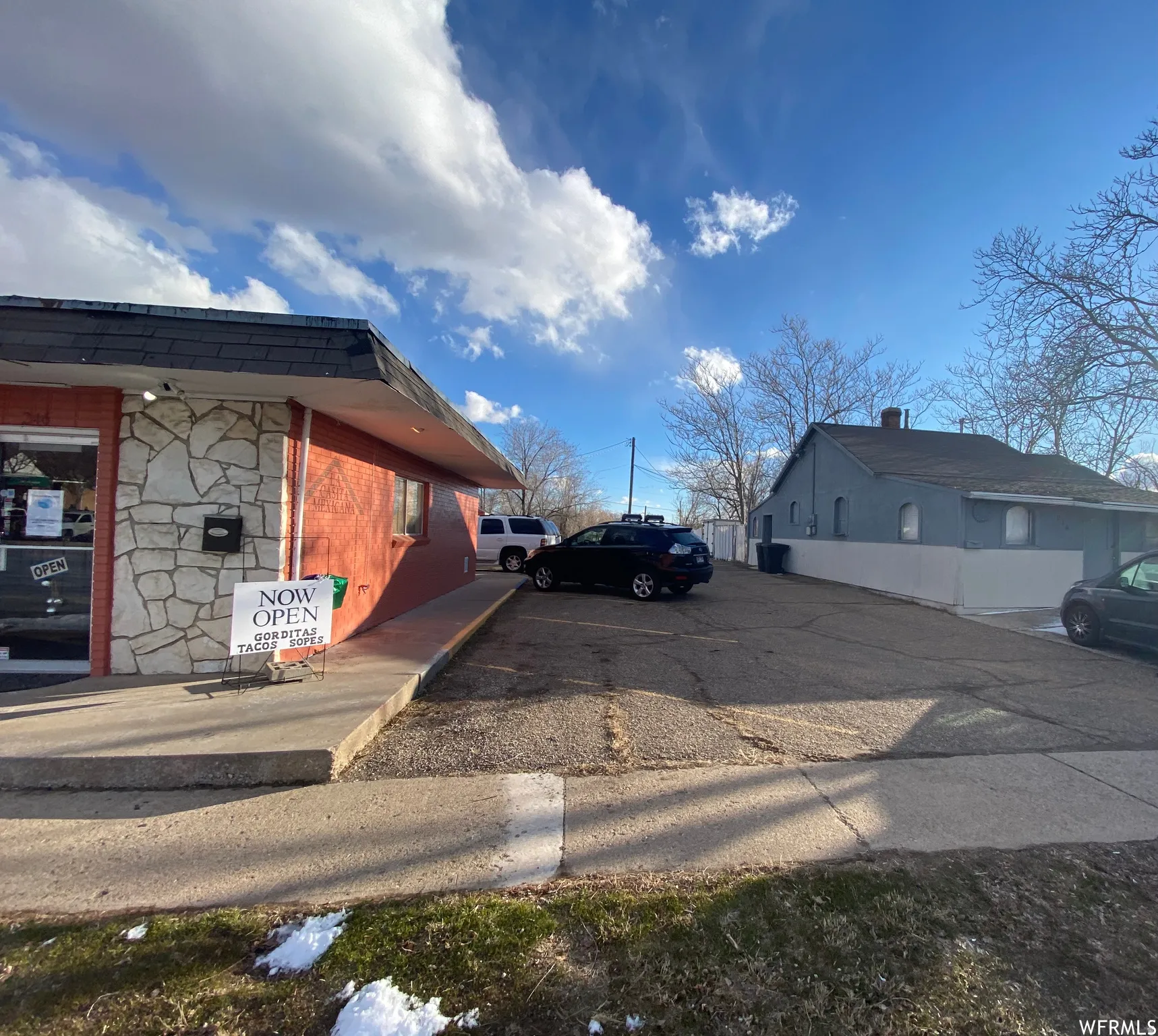View of uncovered parking lot