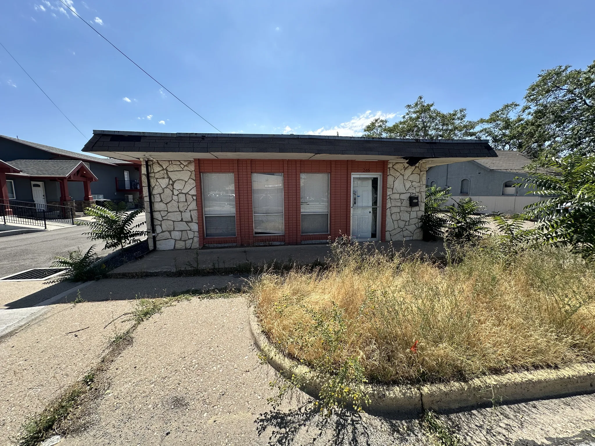 View of front of home with stone siding