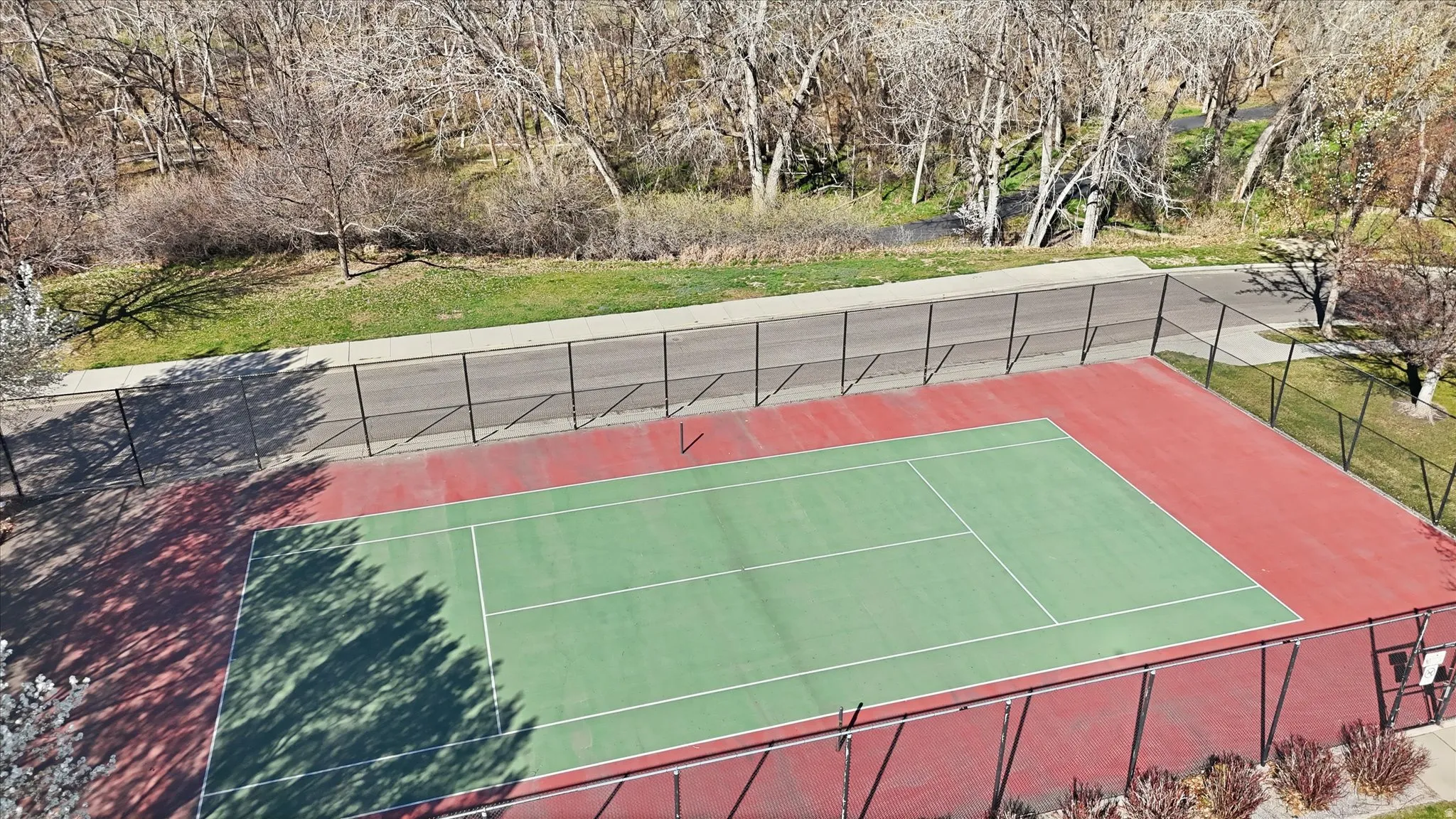 View of tennis court