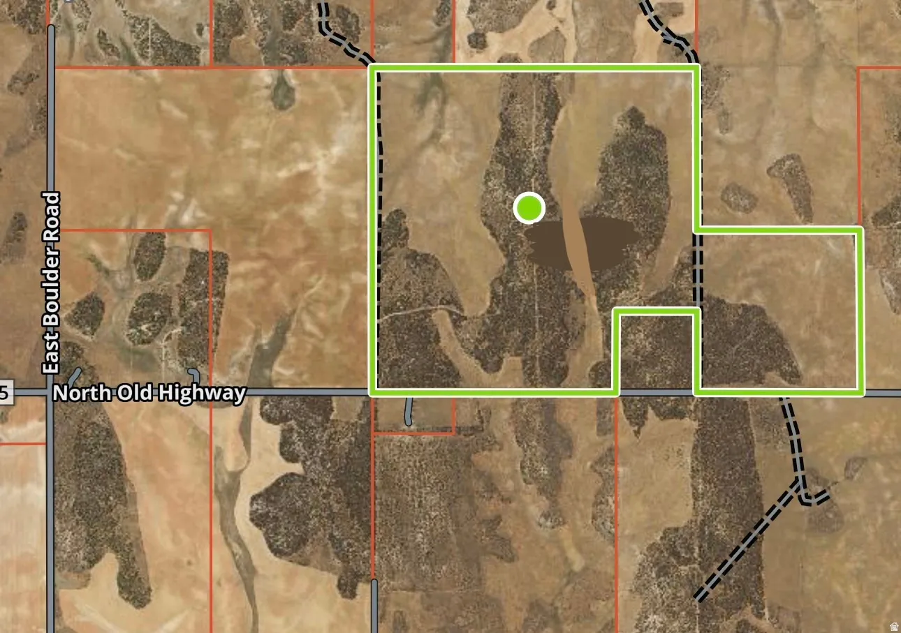 Parcel Map. Illustrating the boundaries and surrounding roads of the property