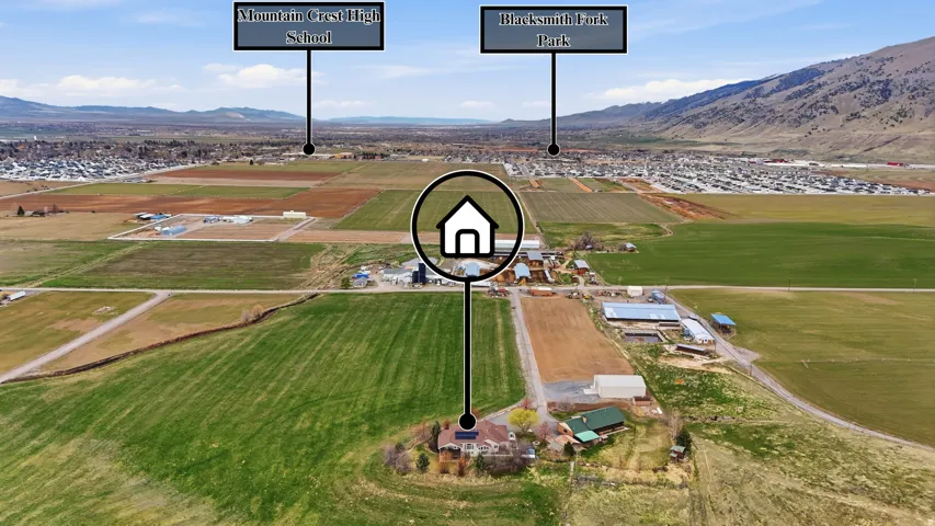 View of rural area with a mountainous background