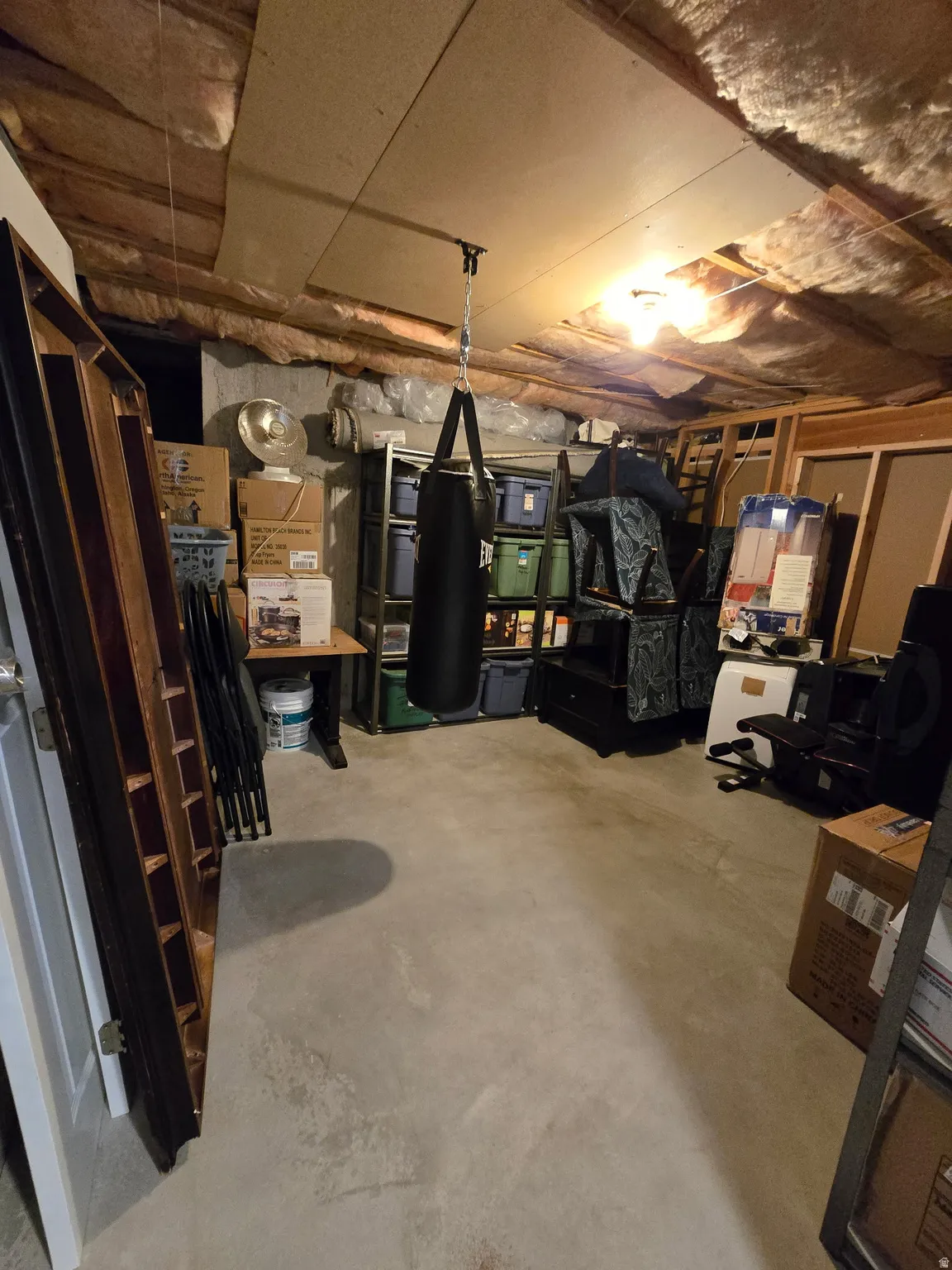 Basement unfinished storage room