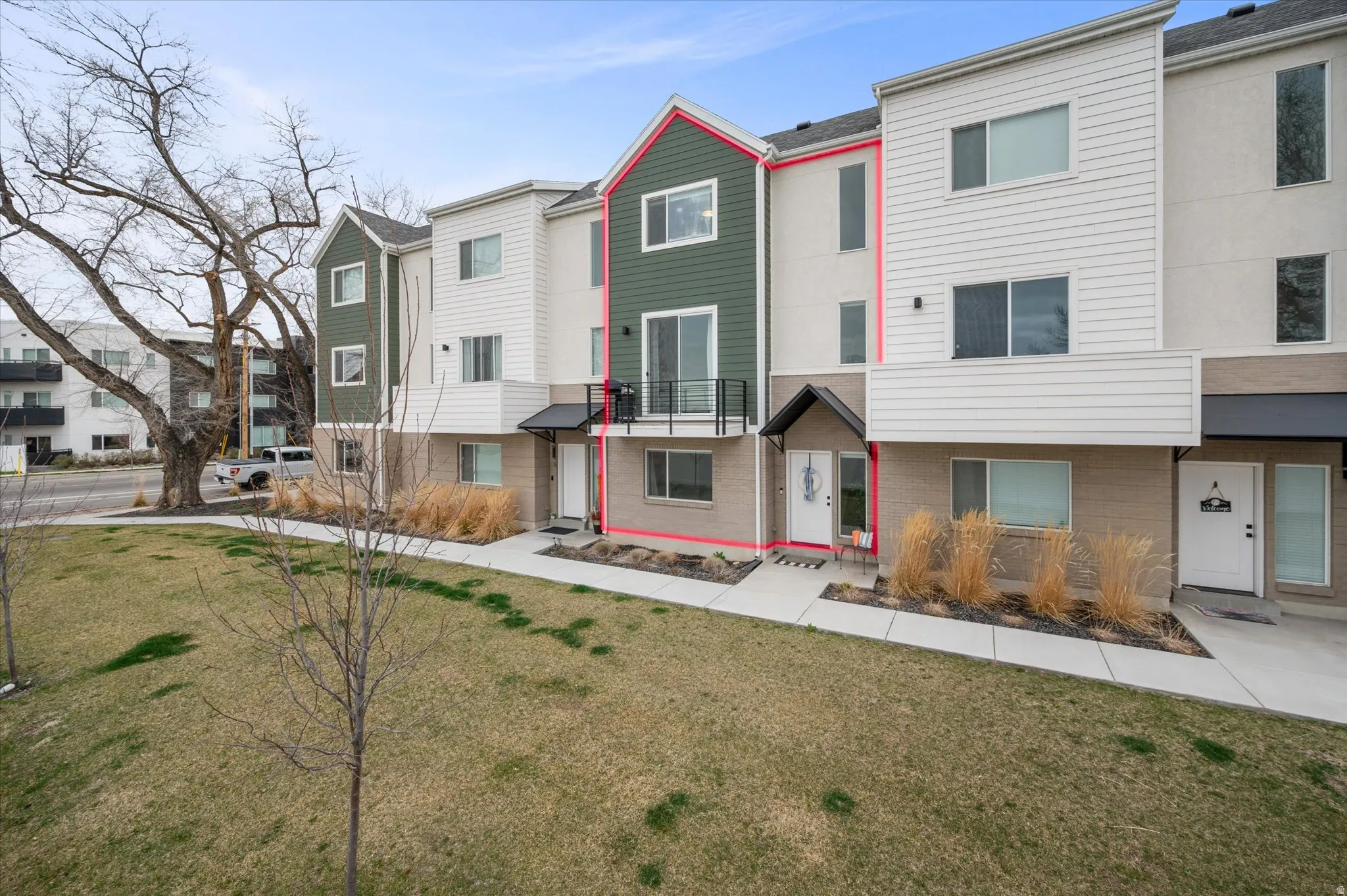Facade of Townhome.