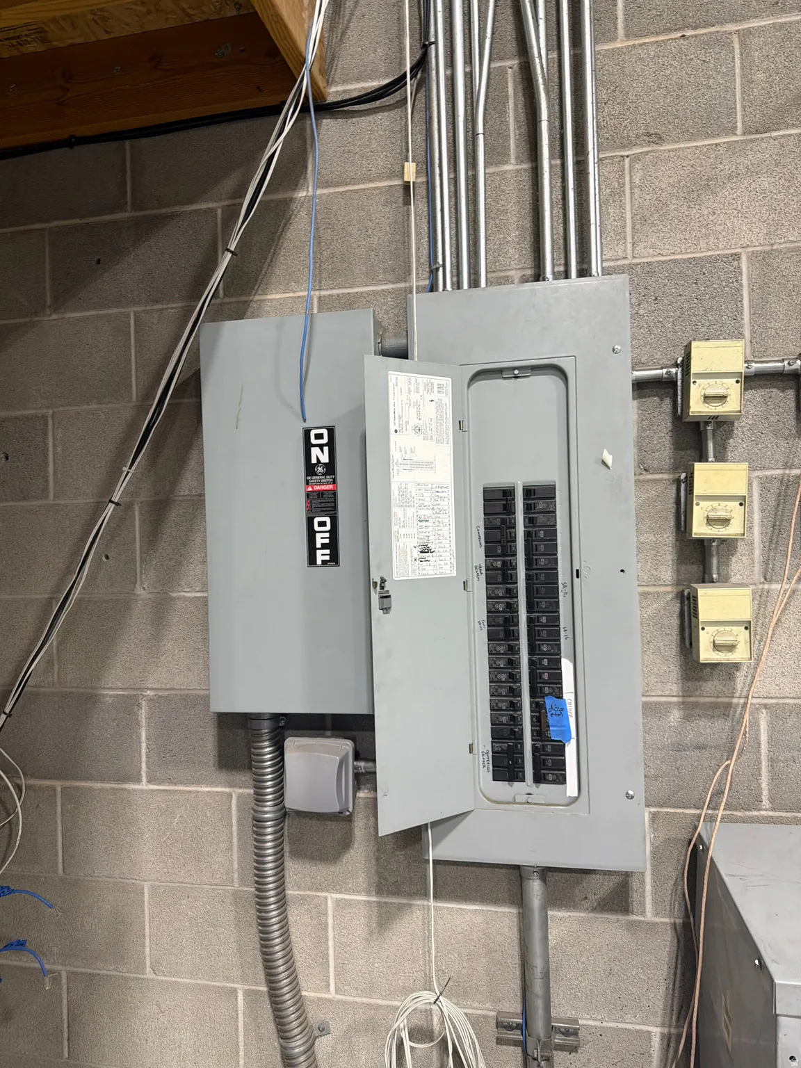 Utilities with electric panel