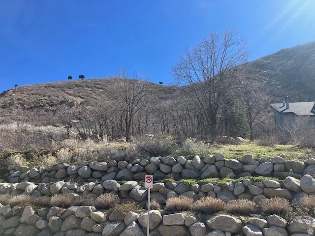 View of mountain from front entrance