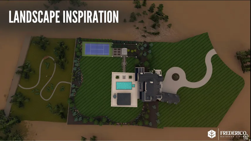 Bird's eye view of a pool