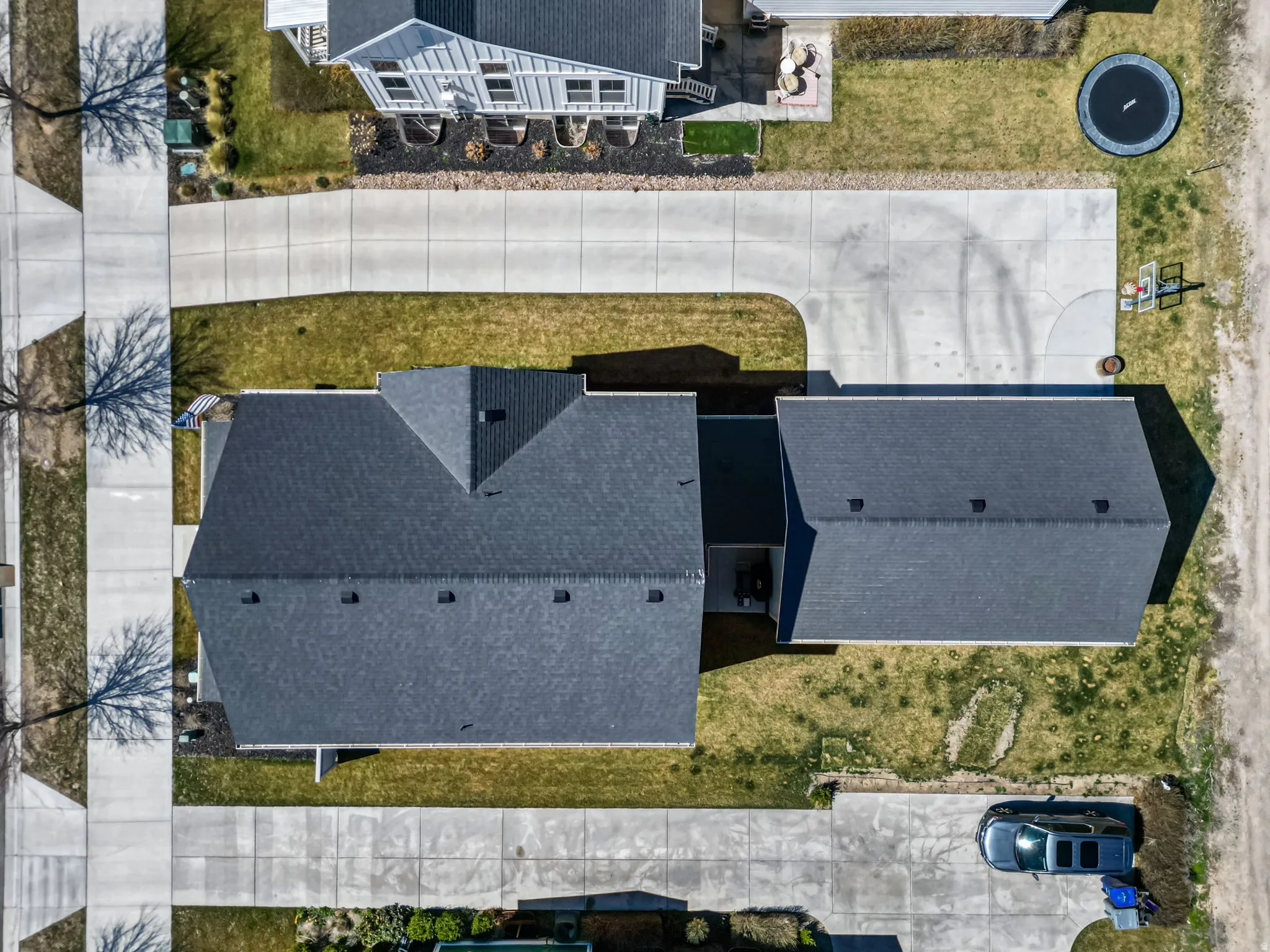 View from above of property