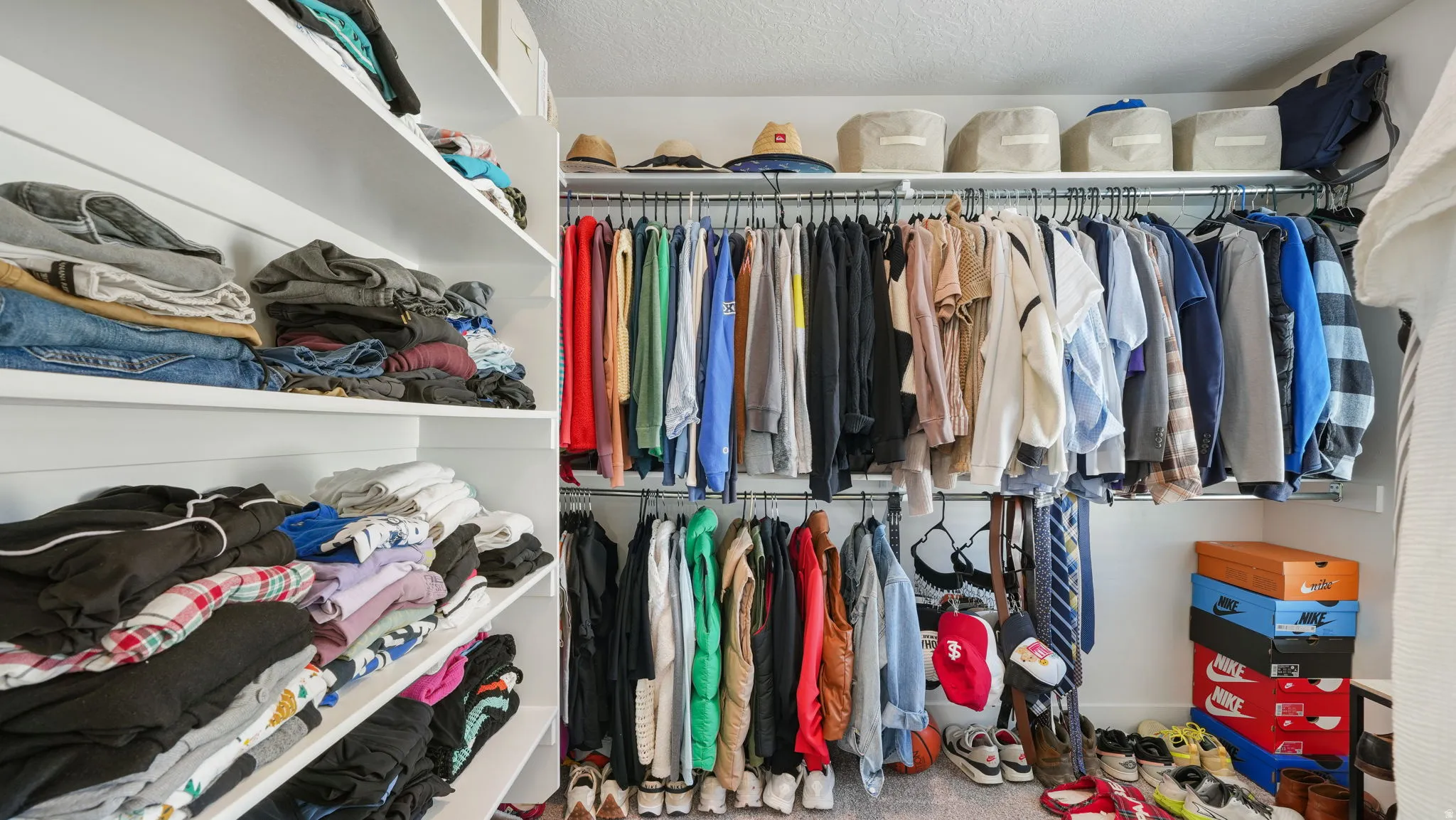 View of walk in closet