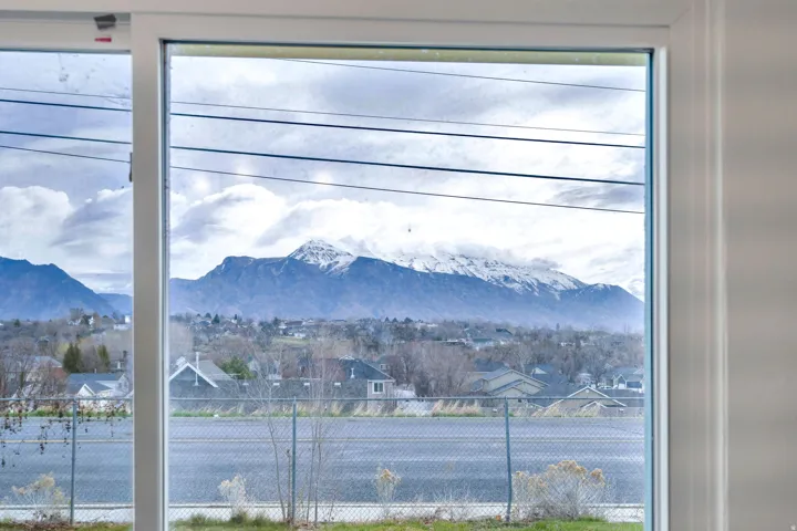 Mountain view with nearby suburban area
