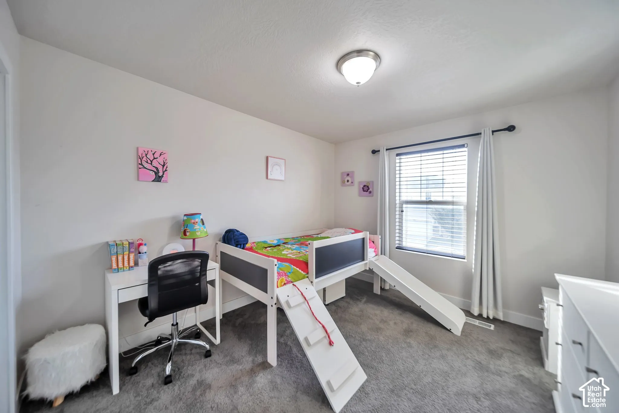 Carpeted bedroom