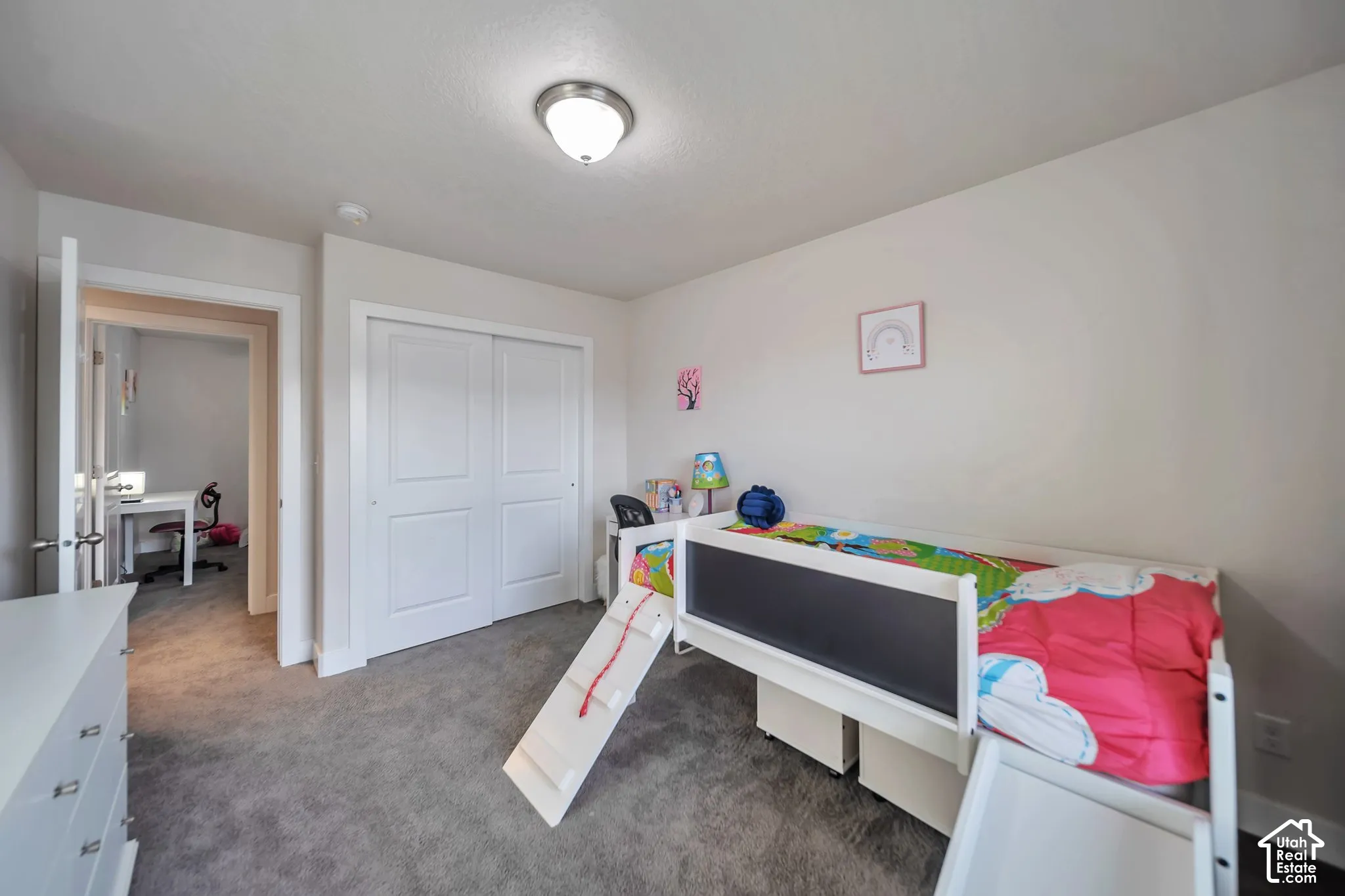 Carpeted bedroom