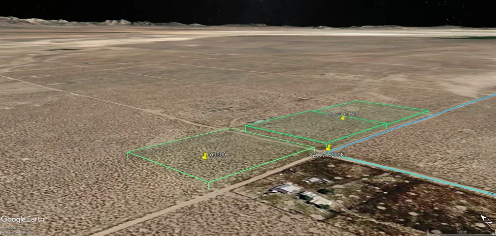 Aerial overview of property's location featuring property boundaries highlighted