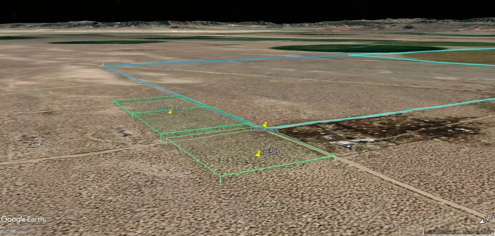 Aerial overview of property's location with property parcel outlined