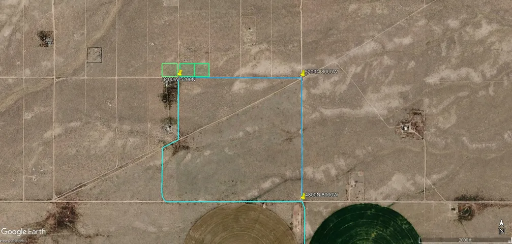 Aerial view of property's location with property boundaries highlighted