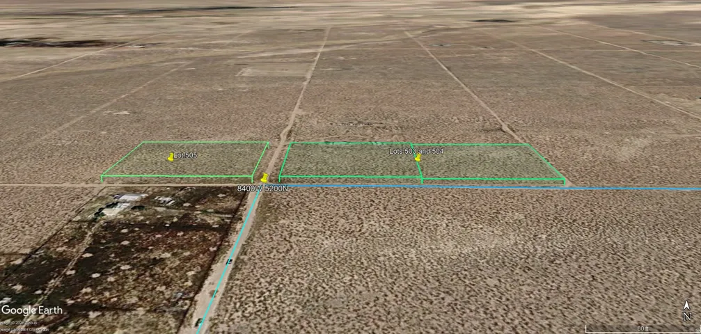 Overview of rural landscape with property parcel outlined