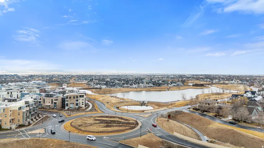 Drone / aerial view of a large body of water