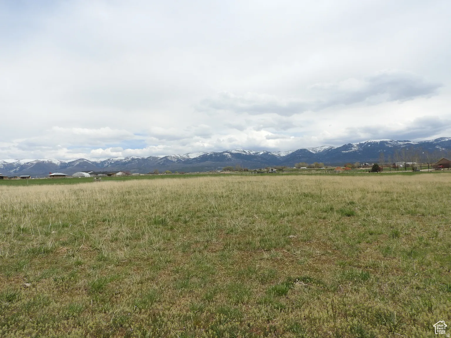 View of mountain background with rural landscape