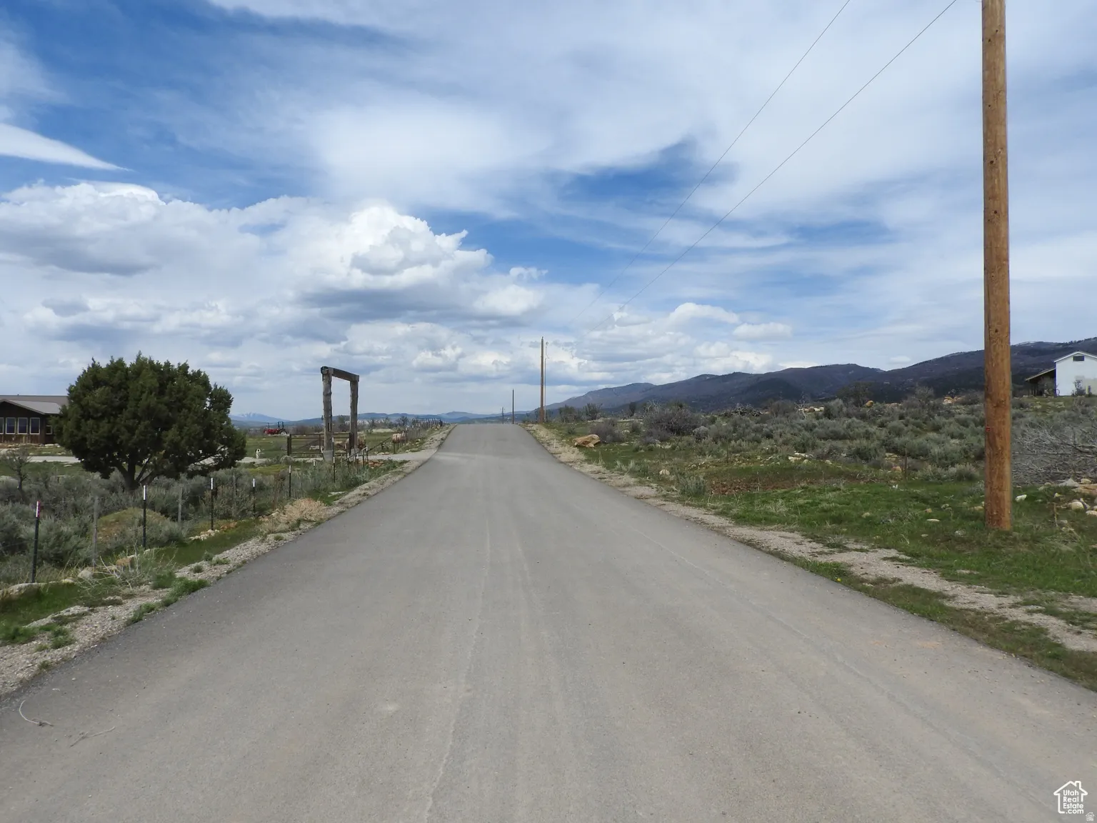 View of asphalt road with a mountain view