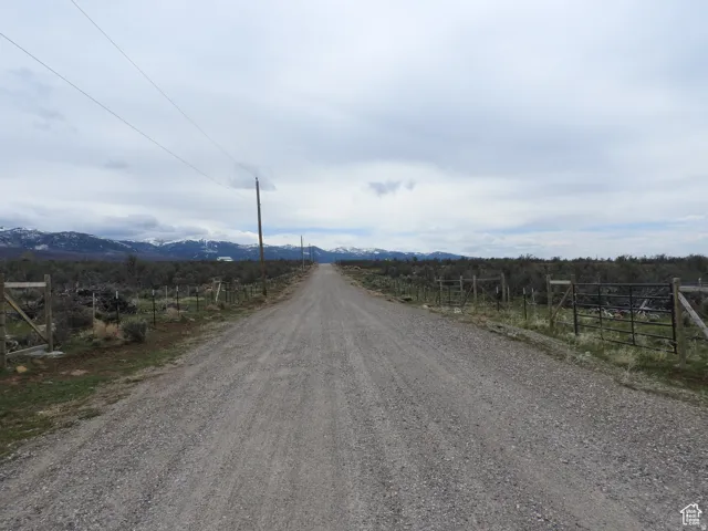 View of street featuring a view of countryside and a mountain view