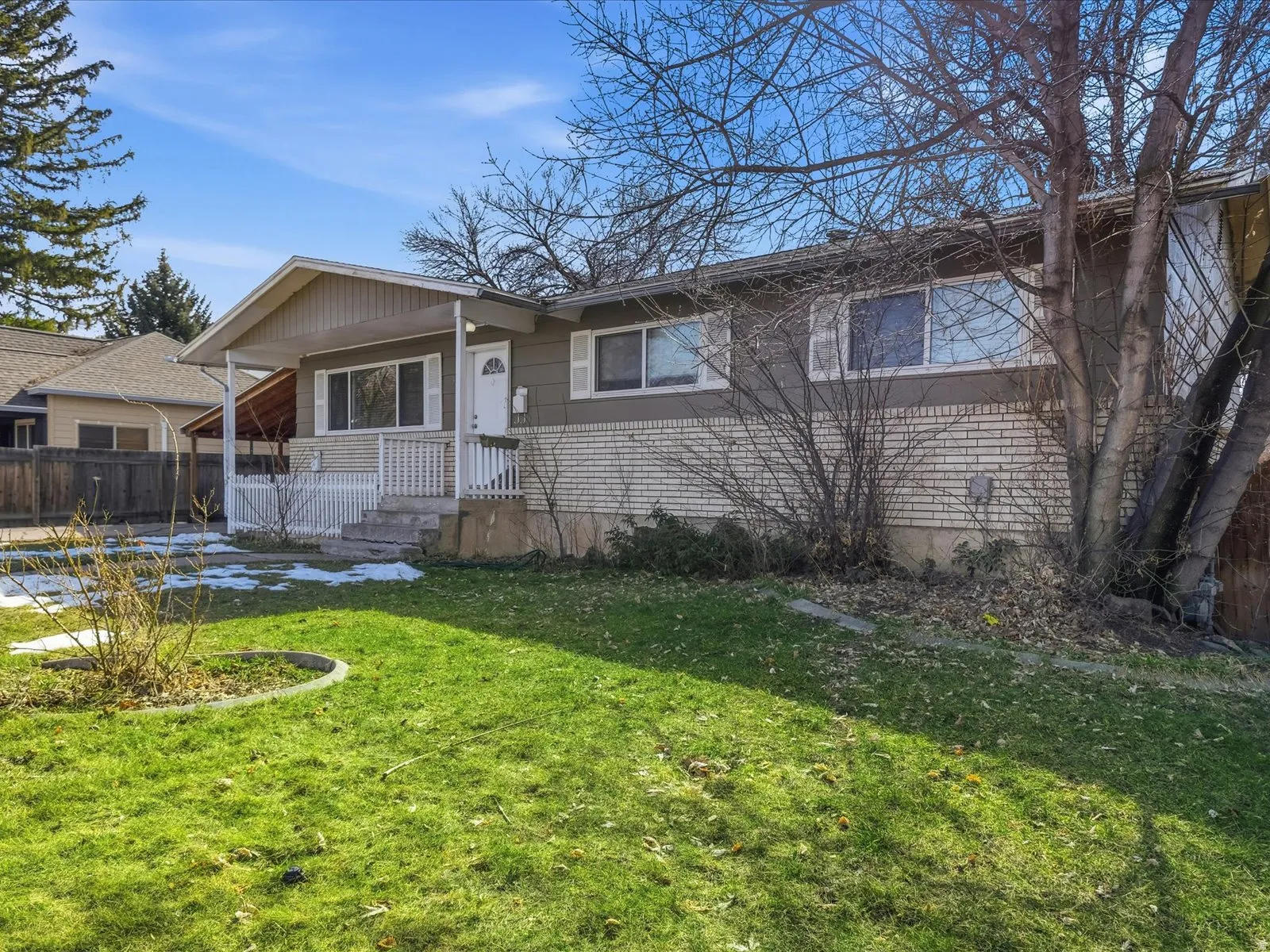 View of front of property with covered porch
