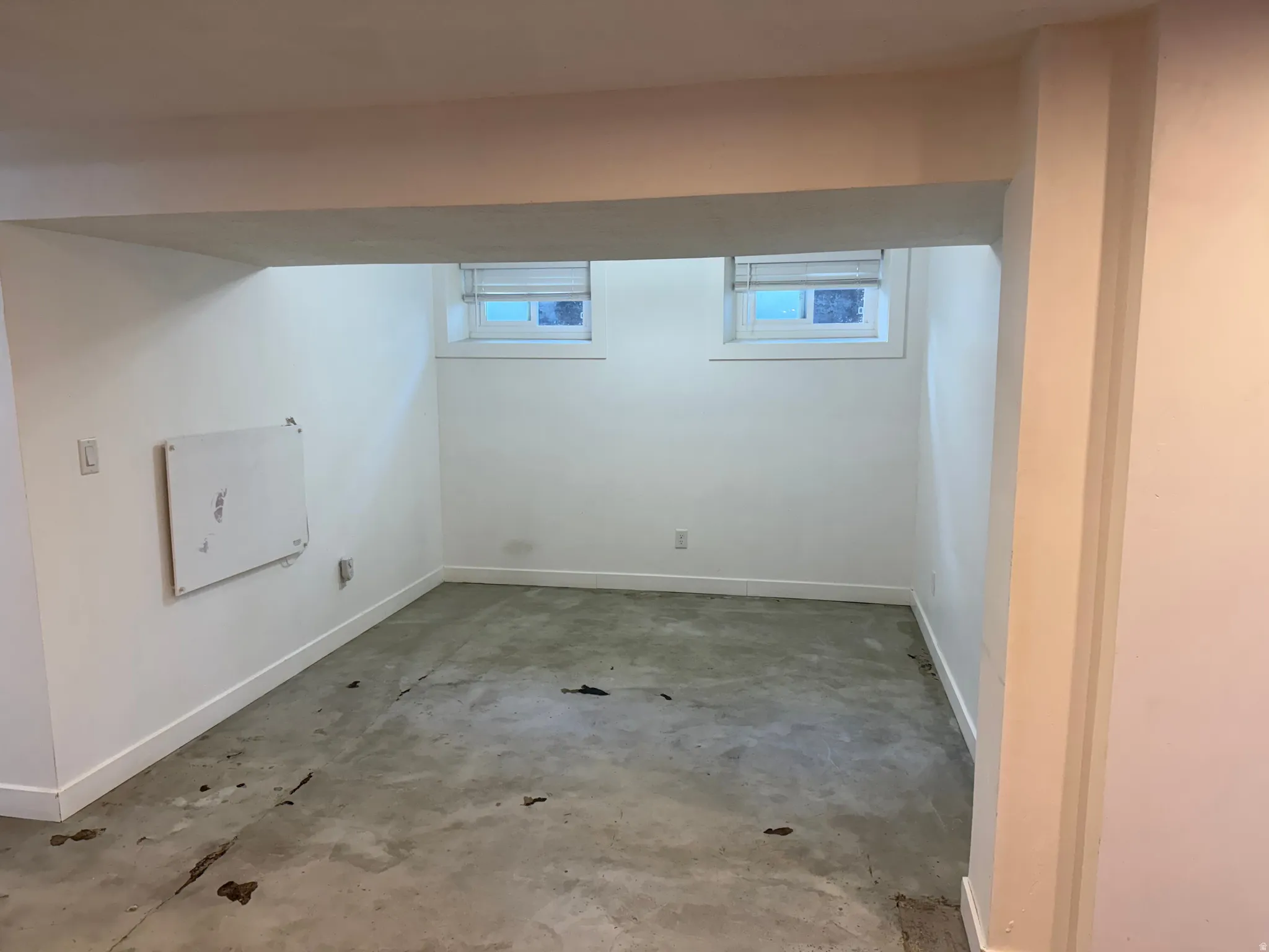 Below grade area with baseboards