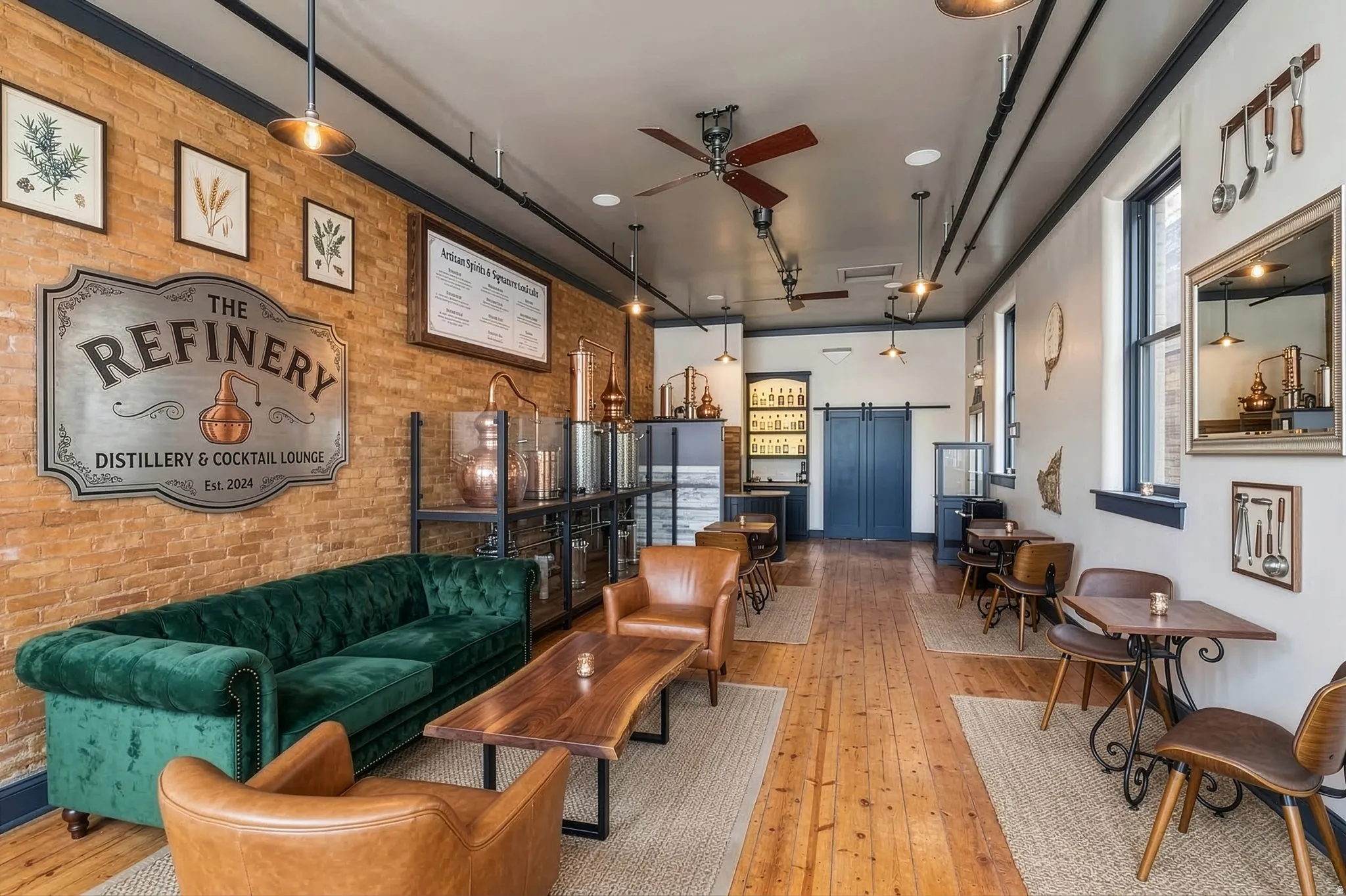 AI-envisioned use for the space. Cafe'/pub.