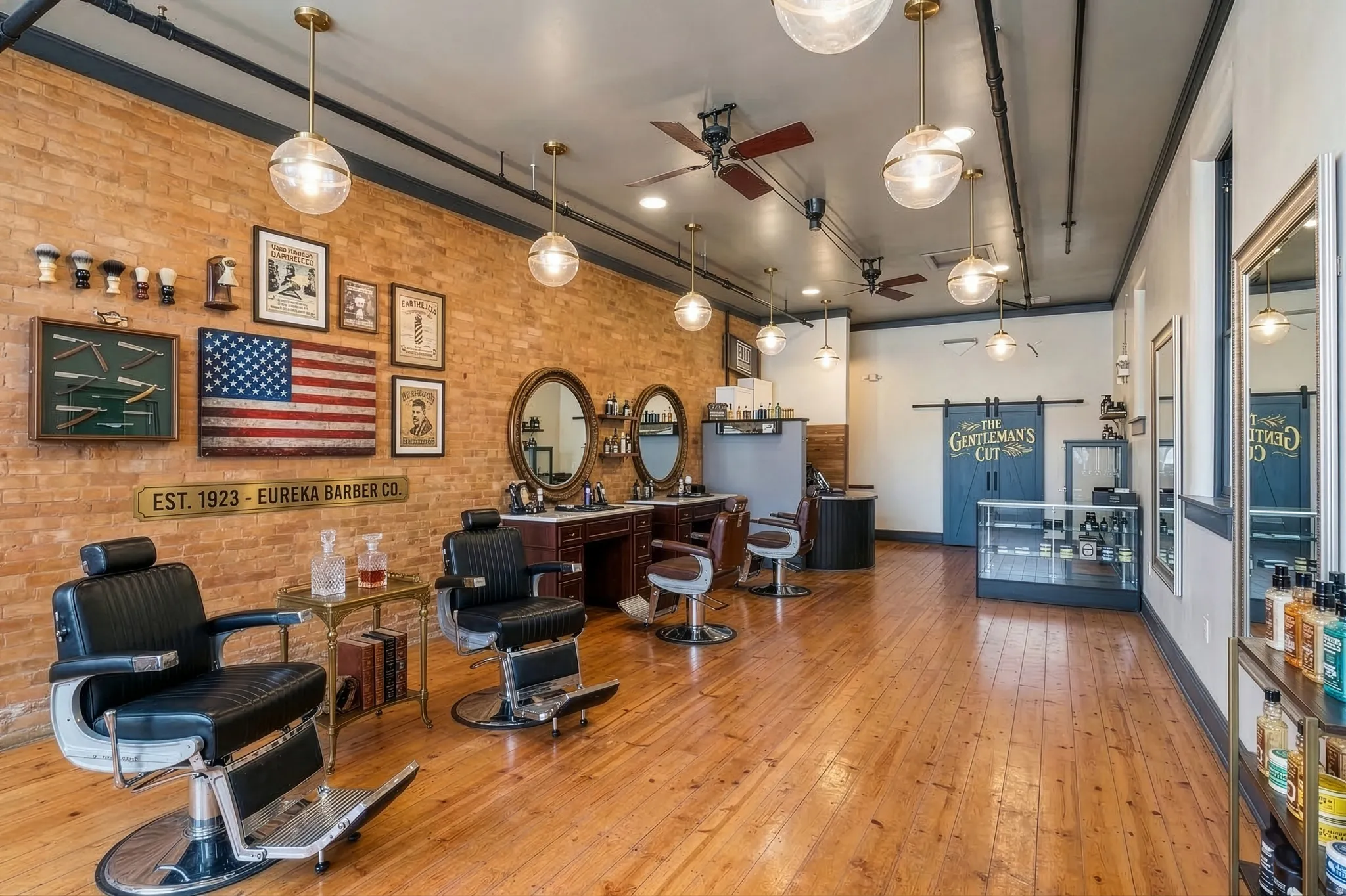 AI-envisioned use for the space. Salon / barber shop