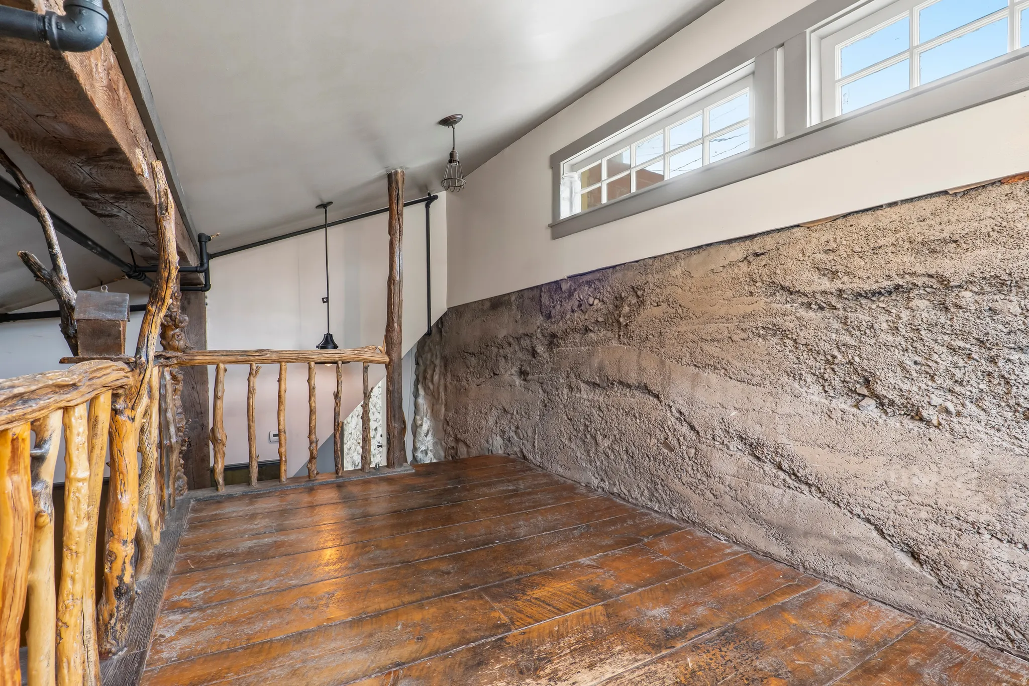 Stairs with wood-type flooring