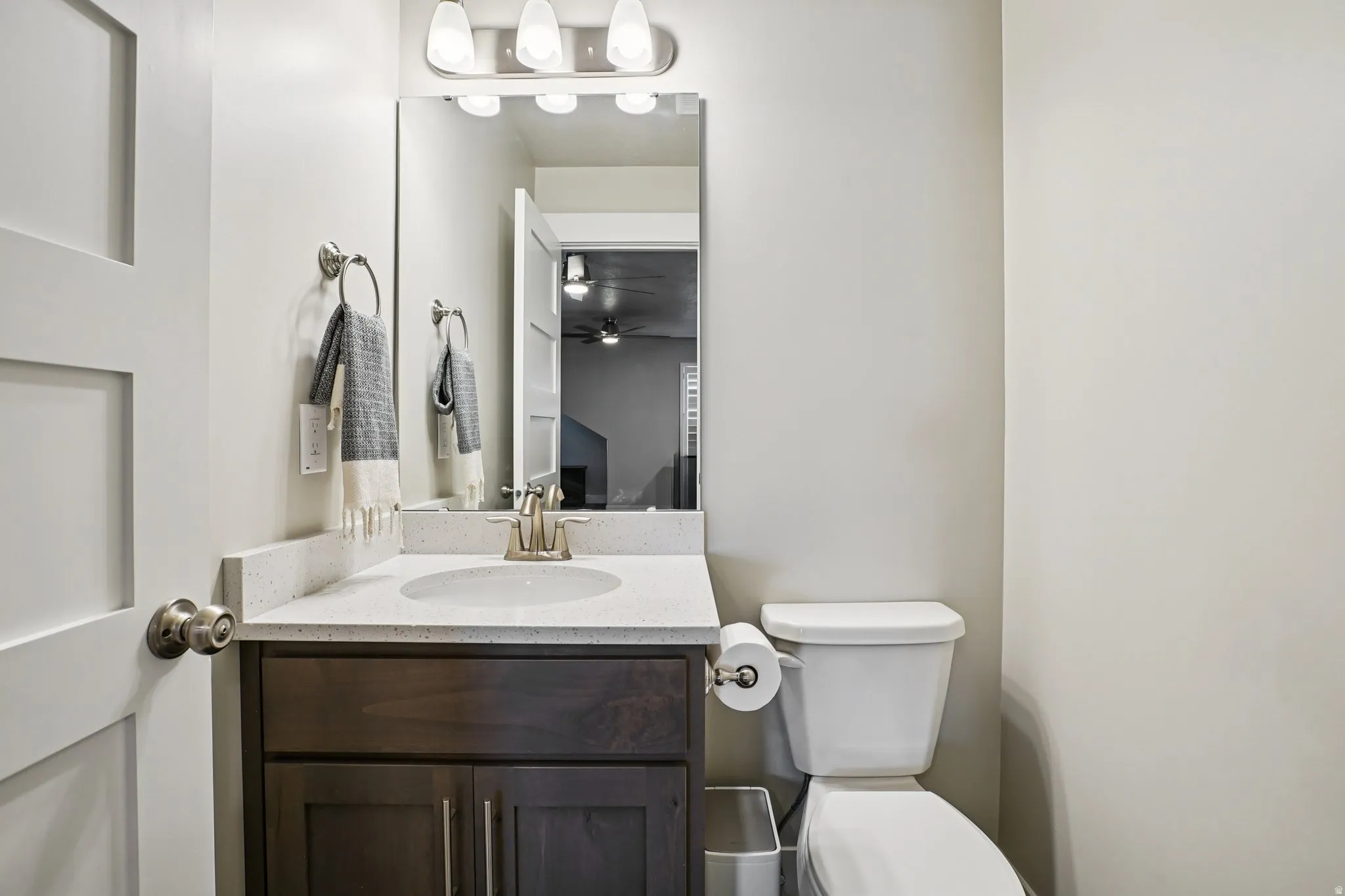 Bathroom featuring toilet and vanity