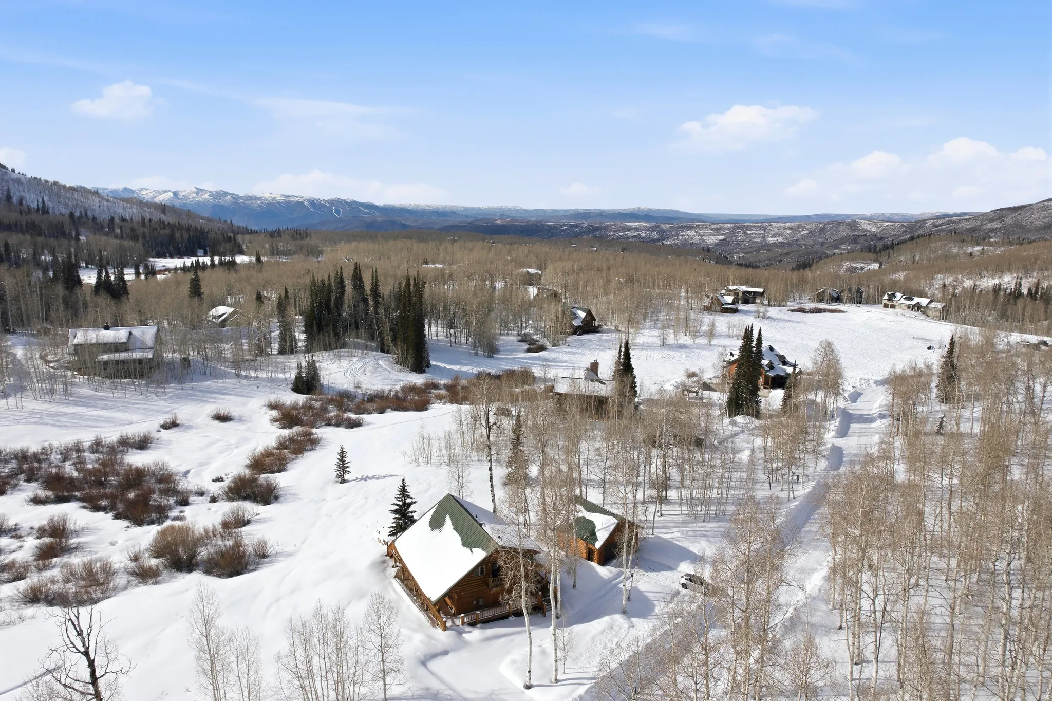 Aerial view of mountains