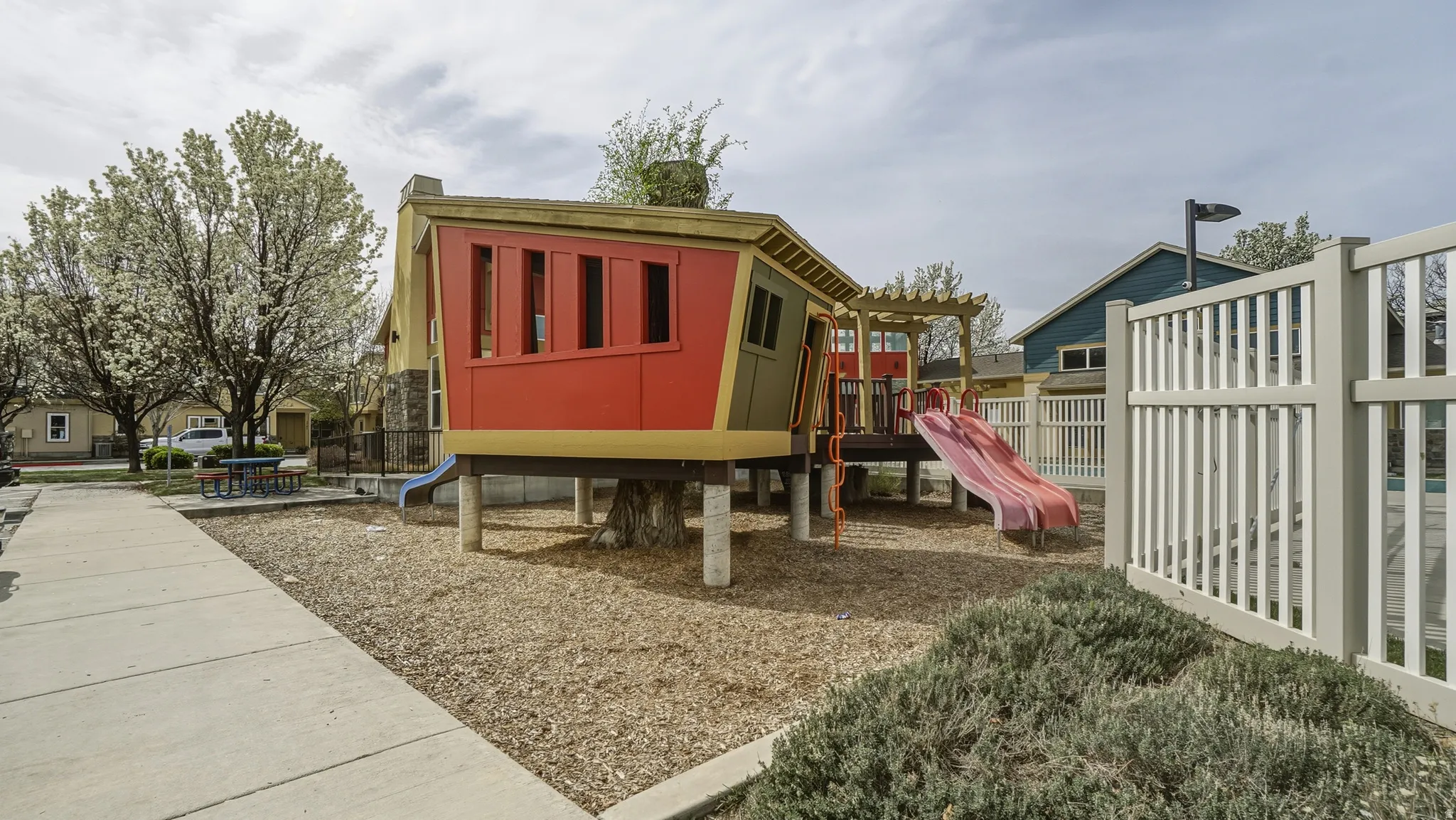 View of community jungle gym